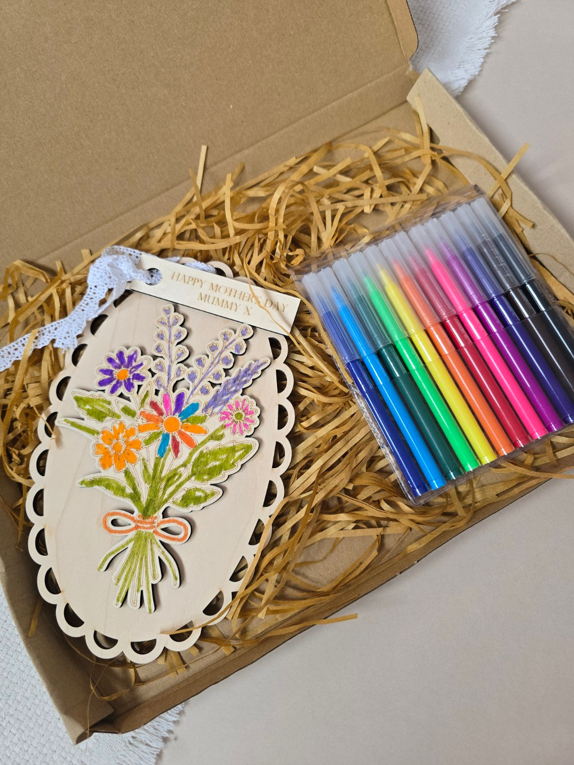 Limited Edition Mother’s Day Colour-In Wooden Keepsake Kit – Weekend Only