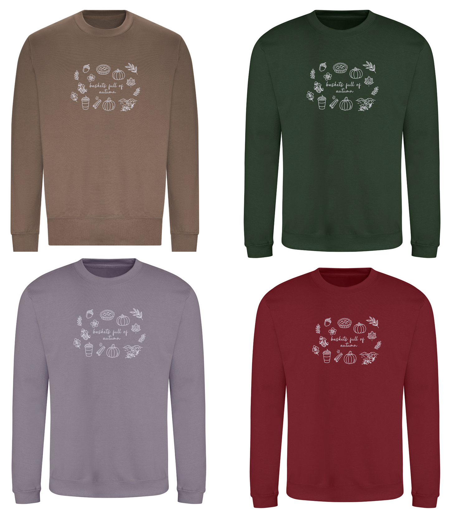 Baskets Full of Autumn Embroidered Sweatshirt | Marnie&Co