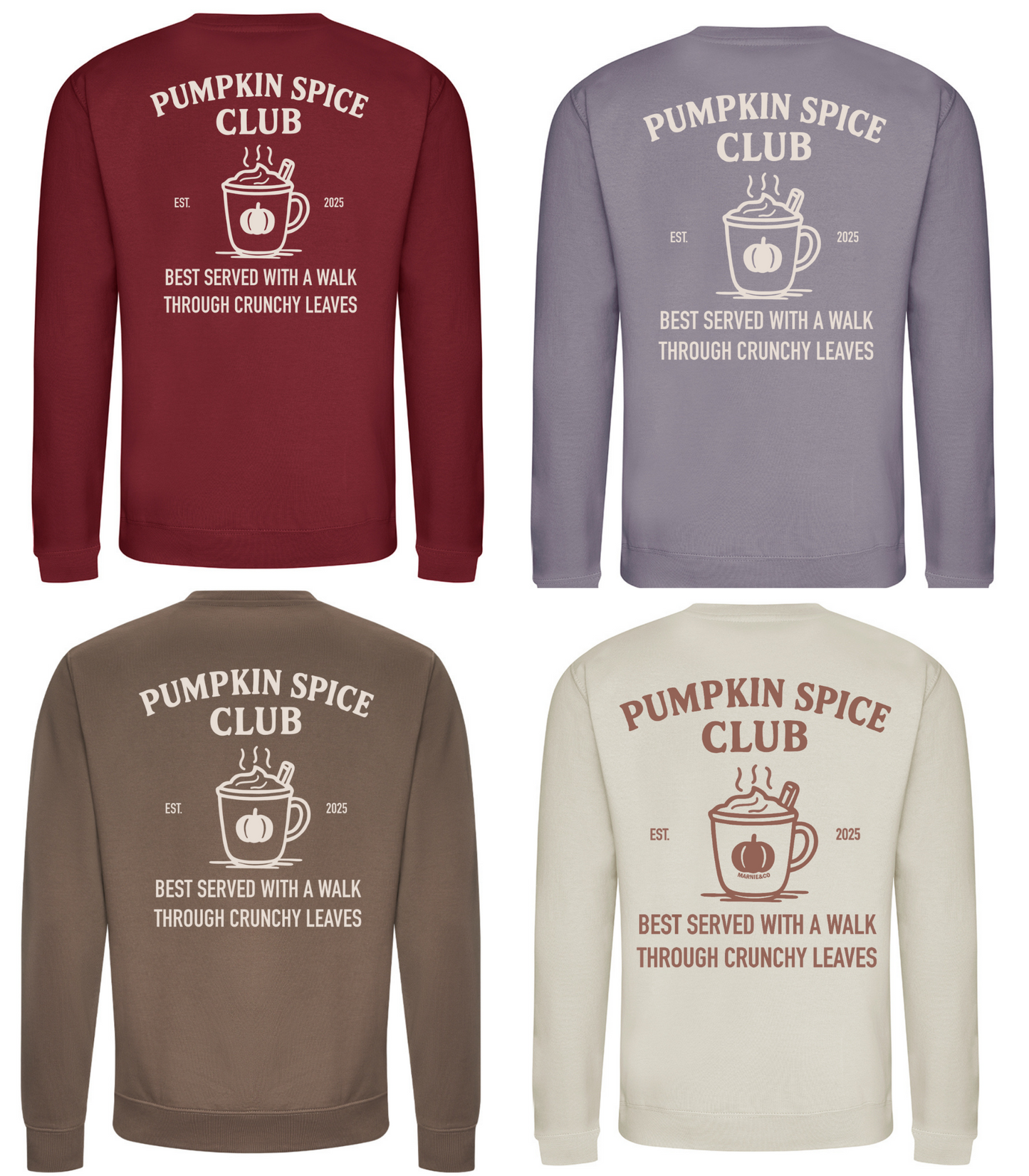 Pumpkin Spice Club Sweatshirt | Cosy Autumn Jumper - Marnie&Co