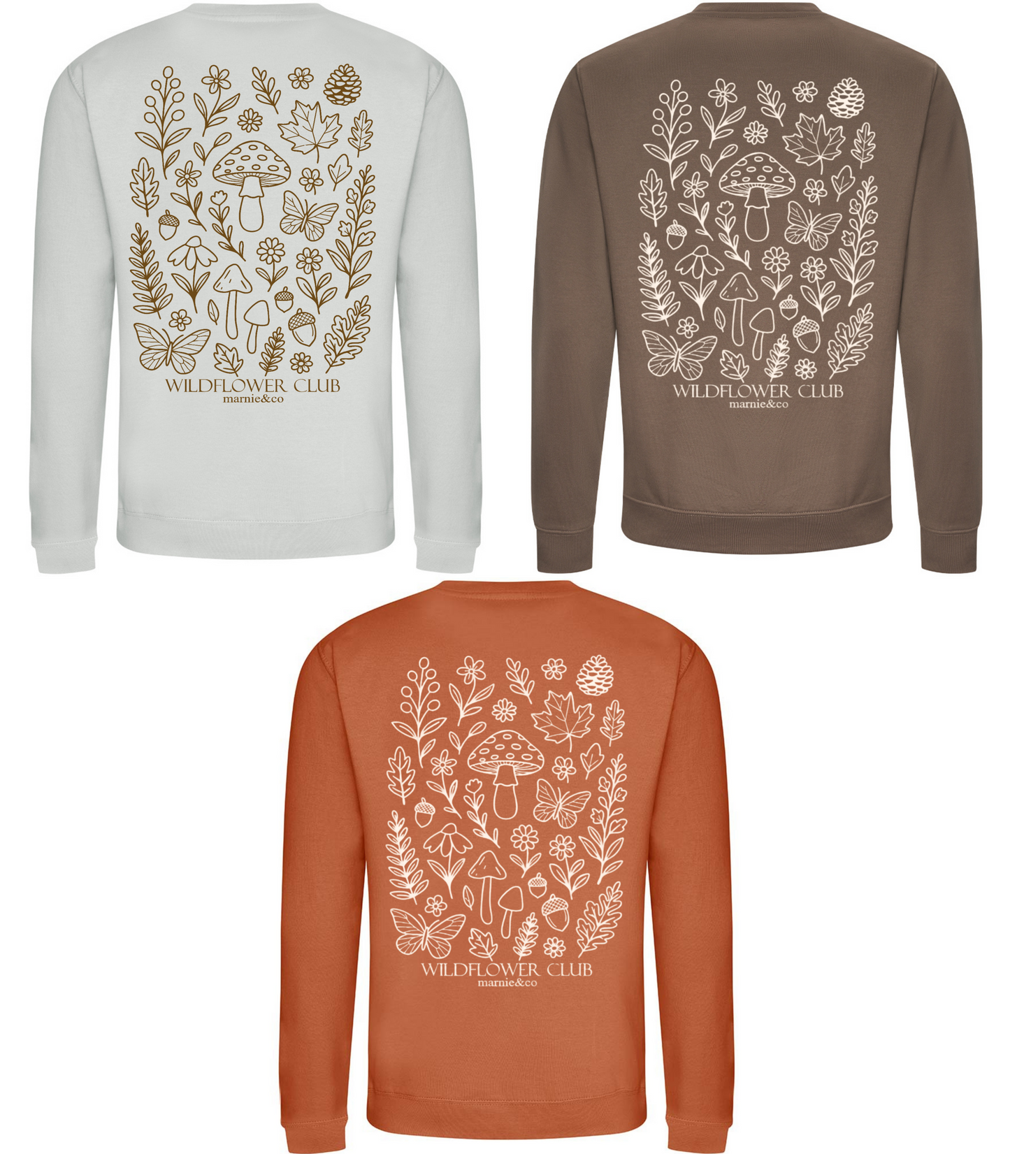 Wildflower Club Sweatshirt | Woodland Embroidered Jumper β Marnie&Co
