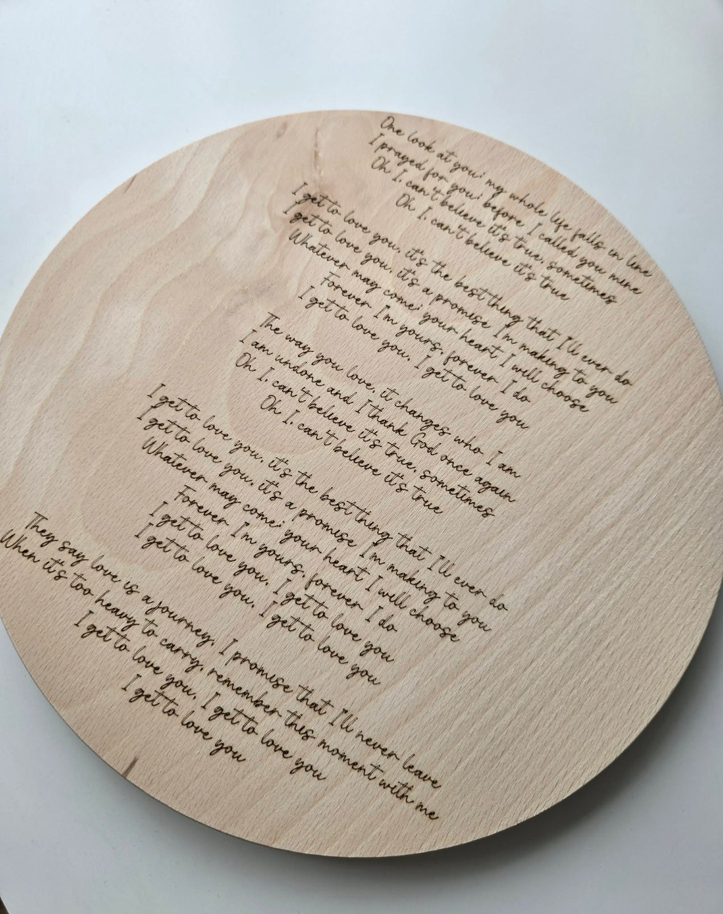 Personalised First Dance Lyrics Plaque – Custom Wooden Wedding Song Keepsake