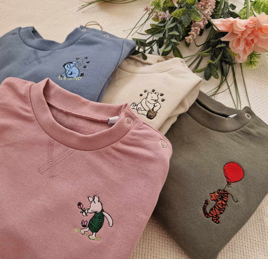 Winnie the Pooh and friends embroidered sweatshirts 