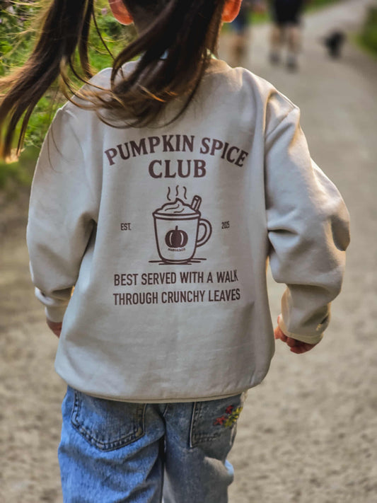 Mini Pumpkin Spice Club Sweatshirt | Kids Autumn Jumper – Marnie&Co