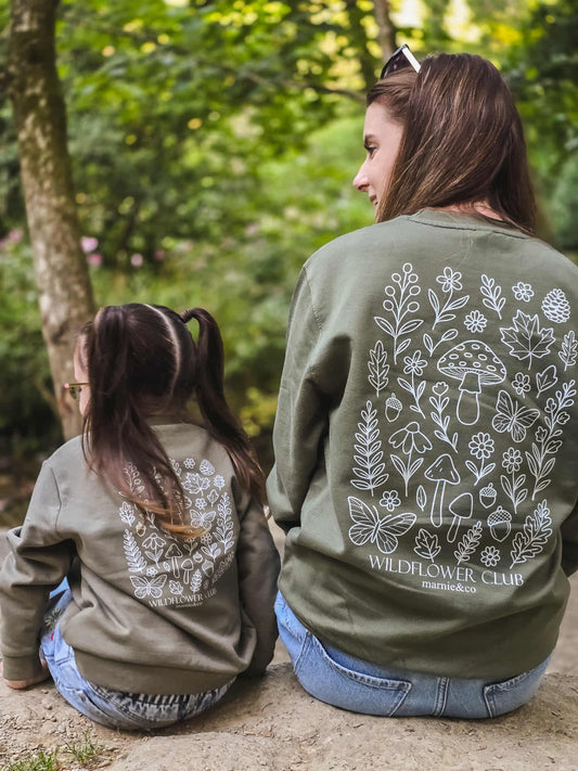 Wildflower Club Sweatshirt | Woodland Embroidered Jumper – Marnie&Co