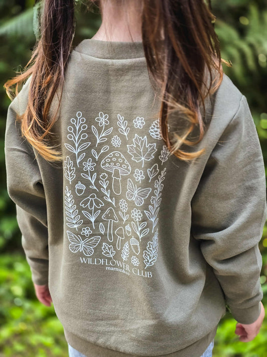 Mini Wildflower Club Sweatshirt | Kids Woodland Jumper – Marnie&Co