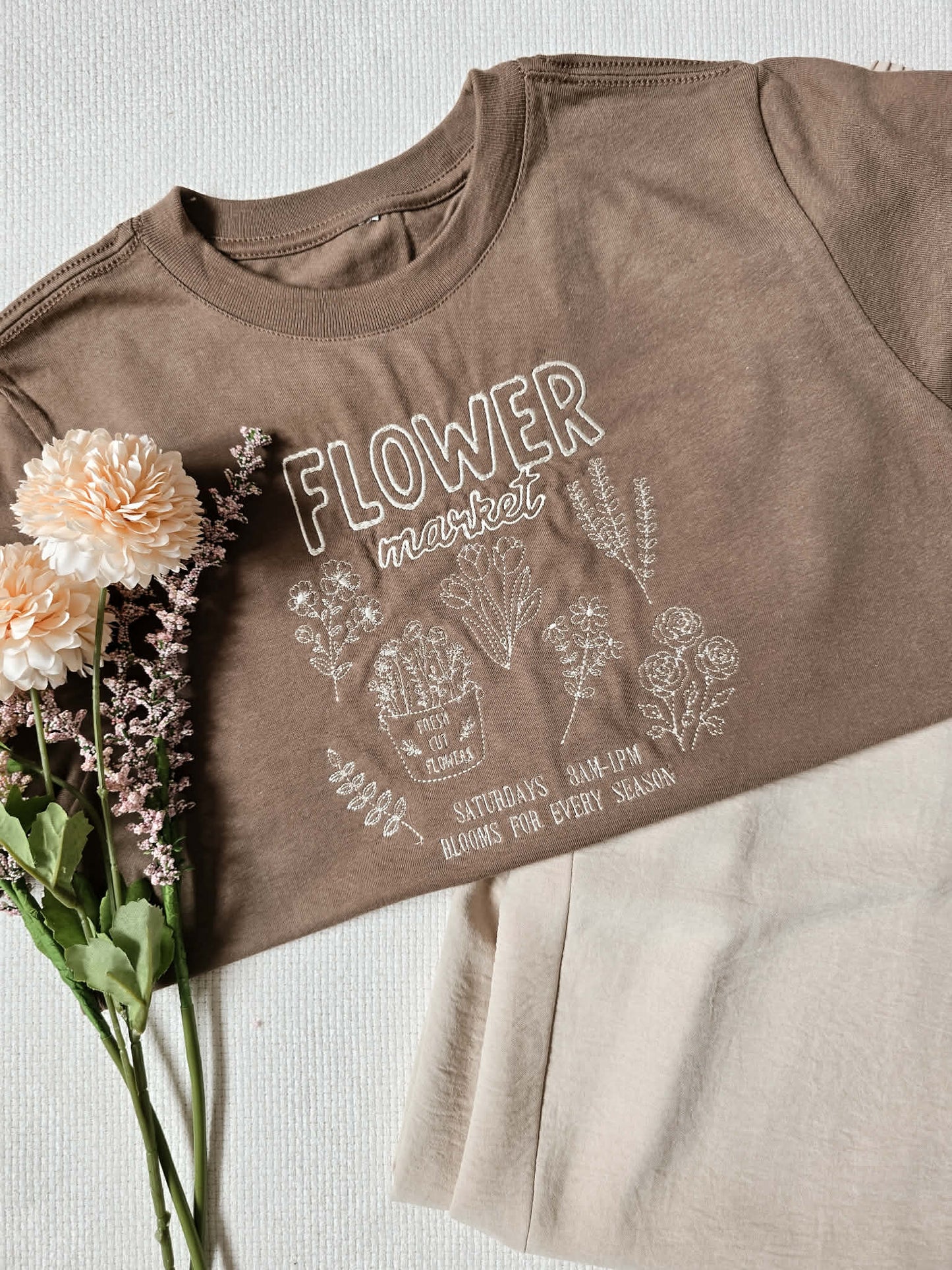 Flower Market Embroidered T-Shirt