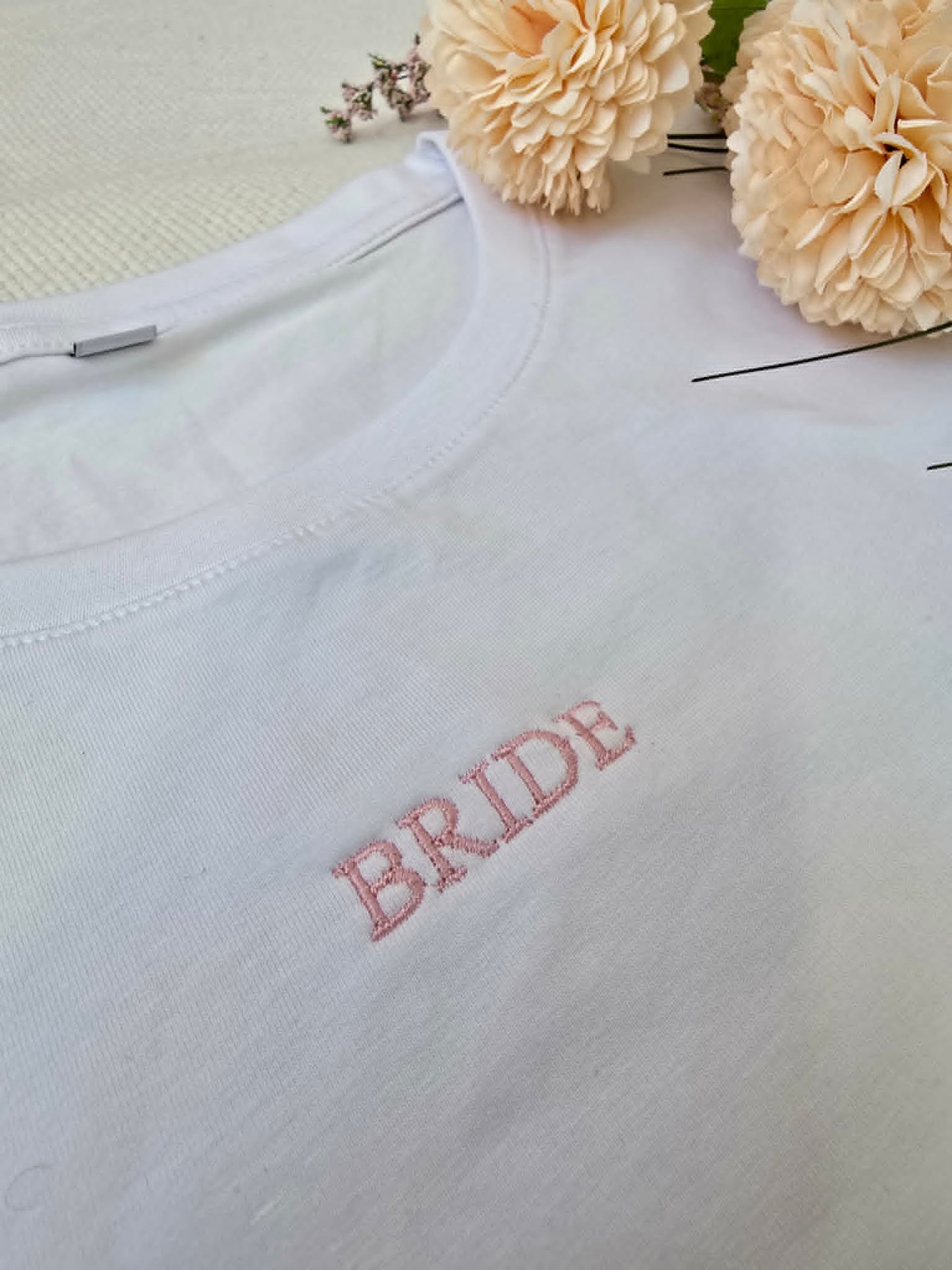 Bride Embroidered Lounge Set – Personalised Wedding Loungewear Set with Date