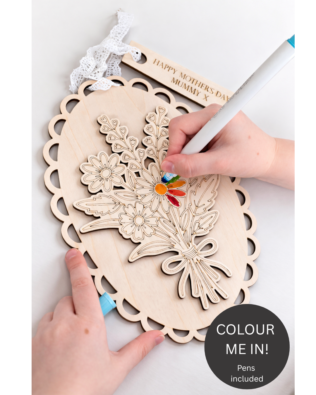 Limited Edition Mother’s Day Colour-In Wooden Keepsake Kit – Weekend Only