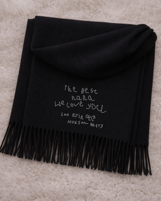 Personalised Embroidered Scarf - Custom Writing